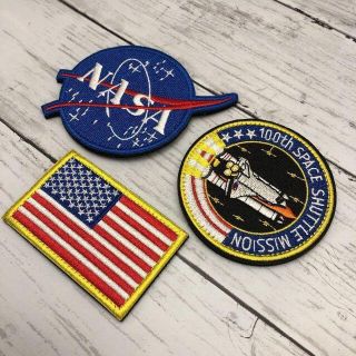 【A85】ミリタリー パッチ ワッペン NASA 100th アメリカ(個人装備)