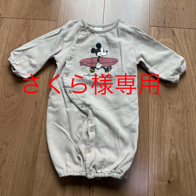 Disney(ディズニー)の【美品】ミッキー　長袖ツーウェイオール キッズ/ベビー/マタニティのベビー服(~85cm)(カバーオール)の商品写真