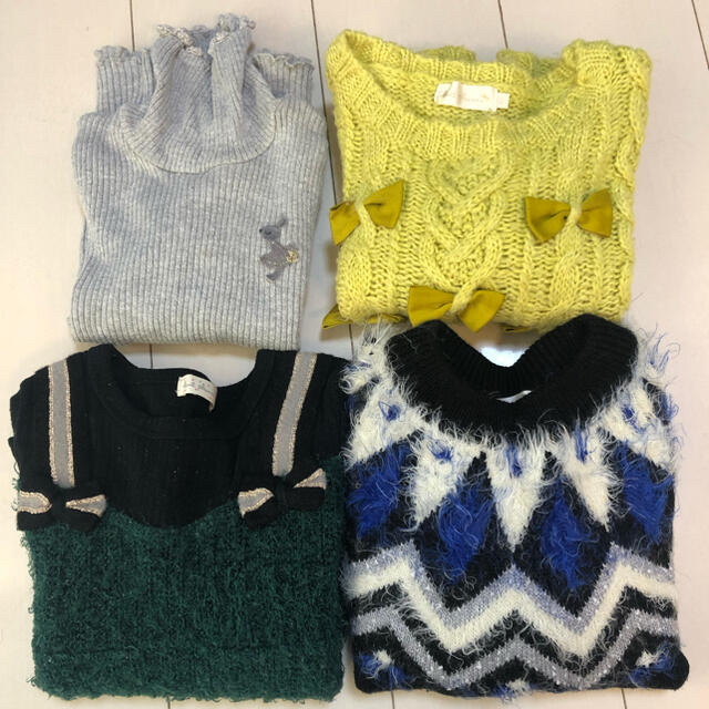 KP 110 女の子 子ども服 冬服ニット4点セット BZx1fVTzN8