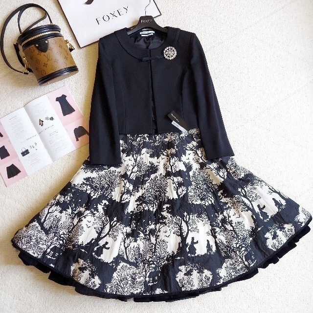 FOXEY❤38【Tulle Skirt】ベルベットチュールパニエ付❤ お気に入り ...