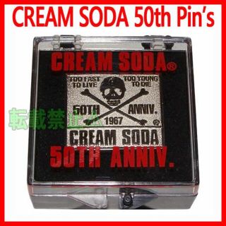 バウンティハンター(BOUNTY HUNTER)のクリームソーダCREAM SODA 50TH 50周年 ドクロピンバッジ ピンズ(キーホルダー)