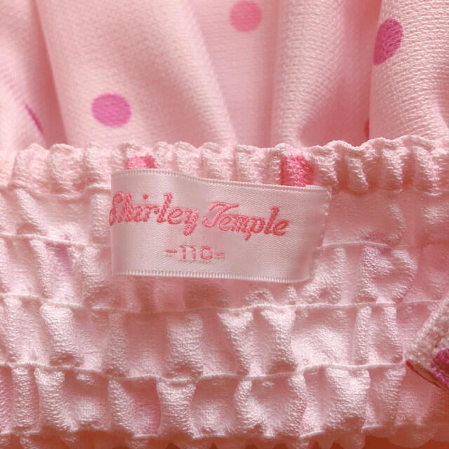 Shirley Temple(シャーリーテンプル)の【りんご様専用】シャーリーテンプル リボンプリント ピンク 110 キッズ/ベビー/マタニティのキッズ服女の子用(90cm~)(ワンピース)の商品写真