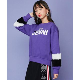 ジェニィ(JENNI)のjenni  130 袖　ファー　紫　トレーナー　秋冬(Tシャツ/カットソー)