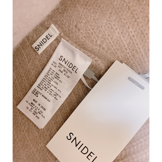 SNIDEL(スナイデル)の新品　タグ　スナイデル　snidel ラクーンミニニット　ワンピース　 レディースのワンピース(ミニワンピース)の商品写真