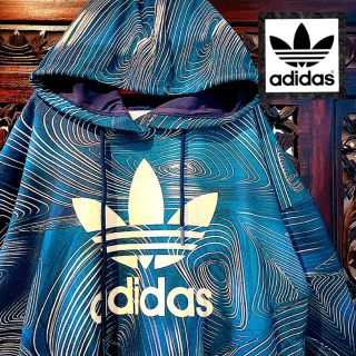 adidas - アディダス オリジナルス パーカー 海 波紋 ブルー ...