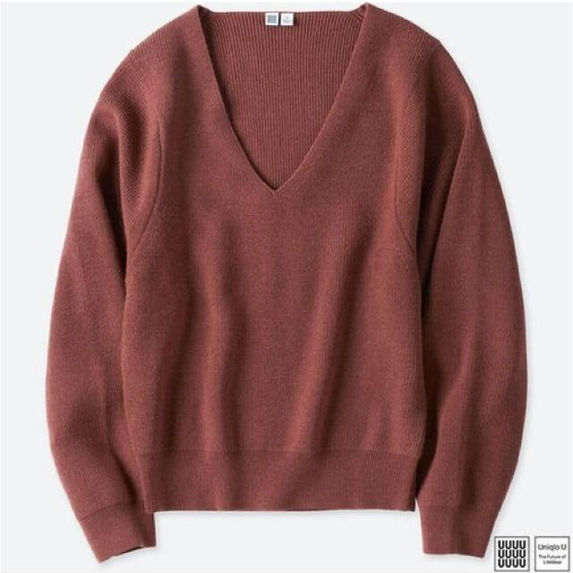 UNIQLO(ユニクロ)のUNIQLO U メリノブレンドVネックセーター レディースのトップス(ニット/セーター)の商品写真