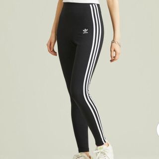 アディダス(adidas)のアディダス　レギンス　パンツ　3本線　ラインパンツ(レギンス/スパッツ)