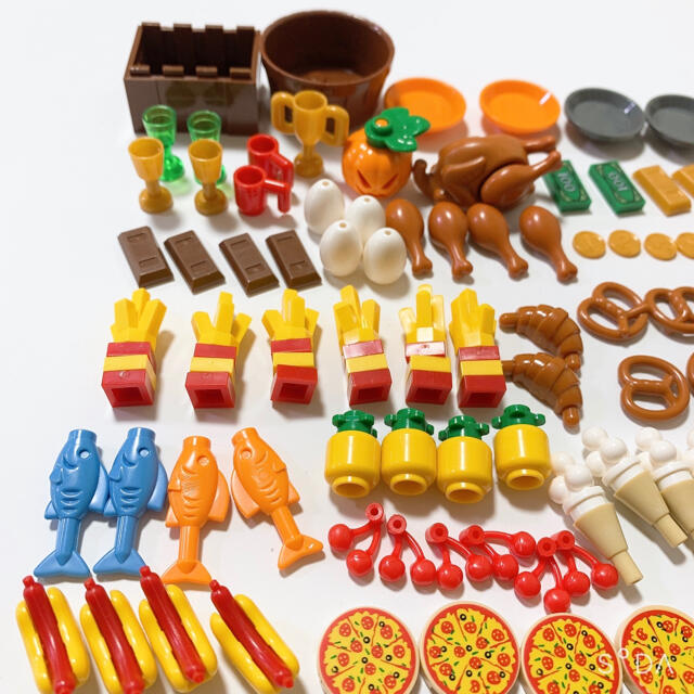 食品アクセサリー❁︎プチ贅沢セット全125pcs レゴ互換品 キッズ/ベビー/マタニティのおもちゃ(積み木/ブロック)の商品写真