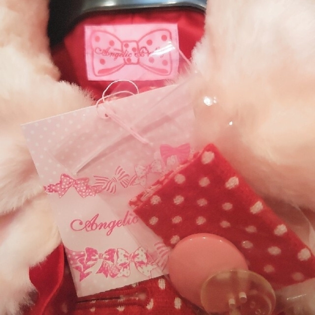 Angelic Pretty(アンジェリックプリティー)のアンジェリックプリティ初版タグ付き完全新品、赤白水玉、小鹿のミルキィちゃんコート レディースのジャケット/アウター(ロングコート)の商品写真