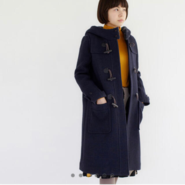 ミナペルホネン nordic moss ダッフルコート navy 38