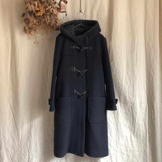 ミナペルホネン nordic moss ダッフルコート navy 38 | www