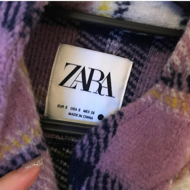 ZARA(ザラ)のZARA   チェックウールジャケット　 レディースのジャケット/アウター(ノーカラージャケット)の商品写真