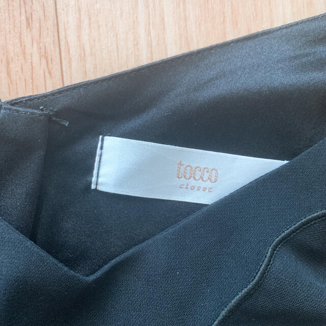 tocco(トッコ)のtocco 七分袖　トップス　リボンフリル レディースのトップス(カットソー(長袖/七分))の商品写真