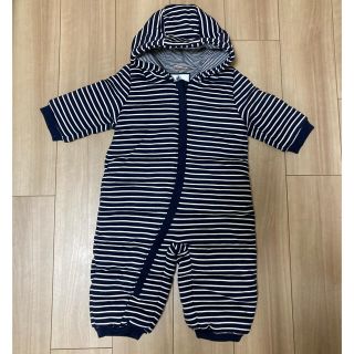 プチバトー(PETIT BATEAU)のプチバトー☆*°マリニエールボーダー柄ジャンプスーツ(ジャケット/コート)