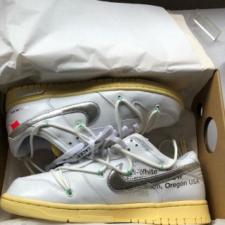 ナイキ(NIKE)のナイキ　NIKE off-white ダンクdunk lot 01 オフホワイト(スニーカー)