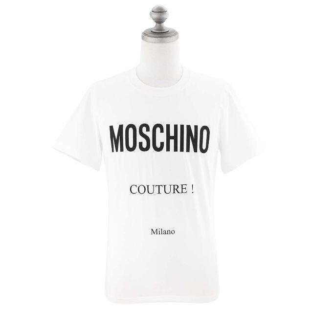 □48/ MOSCHINO COUTURE! モスキーノ ラバーロゴ Tシャツ - Tシャツ