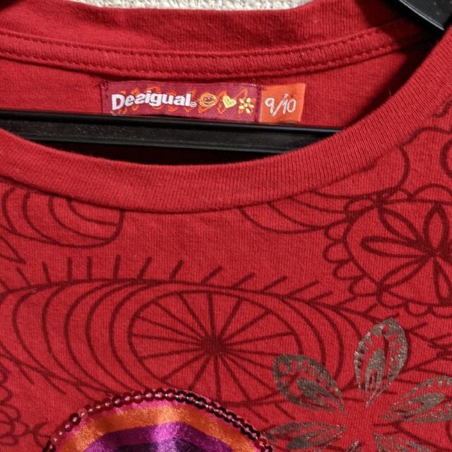 DESIGUAL(デシグアル)のDesigual　子供　Tシャツ　9/10才　トップス　スペイン　インド製　綿 キッズ/ベビー/マタニティのキッズ服女の子用(90cm~)(Tシャツ/カットソー)の商品写真