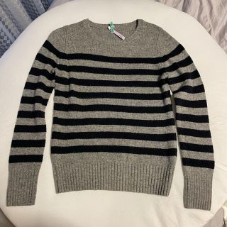 無印良品 |アルパカ100%セーター ボーダー パンツ レディースL 秋冬