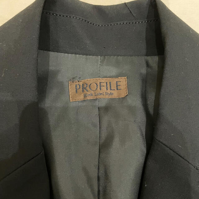 PROFILE(プロフィール)の【美品】PROFILE プロフィール　スーツ ジャケット 黒 レディースのジャケット/アウター(テーラードジャケット)の商品写真