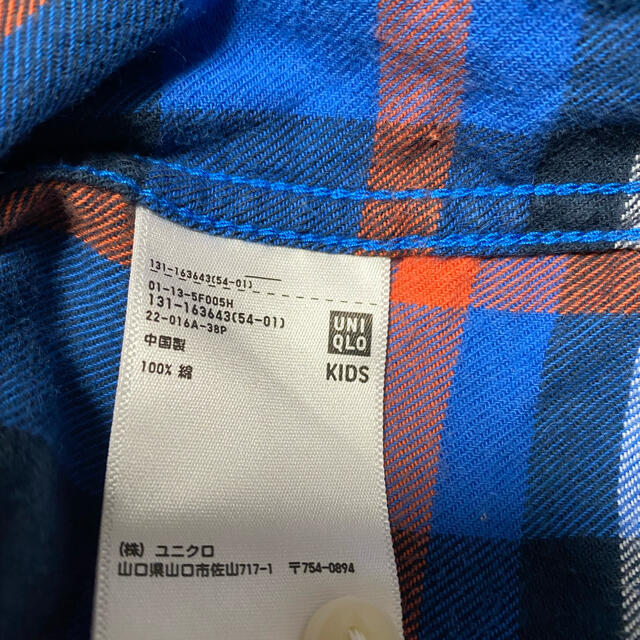 UNIQLO(ユニクロ)のユニクロ　ネルシャツ キッズ/ベビー/マタニティのキッズ服女の子用(90cm~)(ブラウス)の商品写真