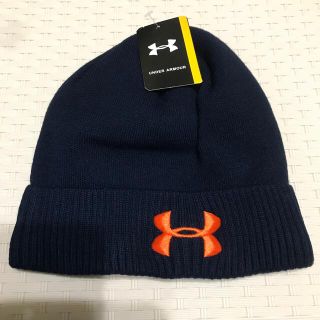 アンダーアーマー(UNDER ARMOUR)の帽子＊UNDER ARMOUR・ネイビー(ニット帽/ビーニー)