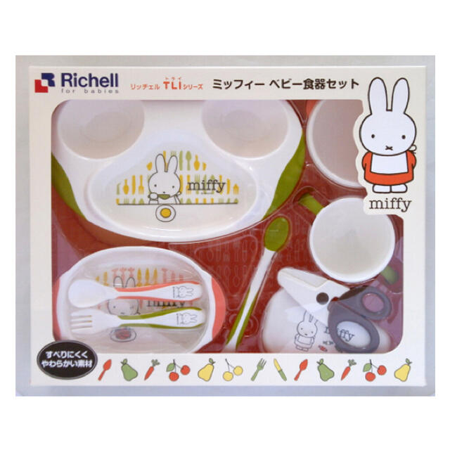 Richell(リッチェル)のミッフィー離乳食セット キッズ/ベビー/マタニティの授乳/お食事用品(離乳食器セット)の商品写真