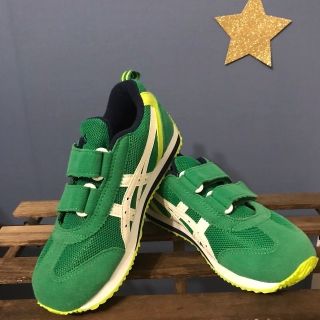 アシックス(asics)のお取り置き中　子供靴　asics　19.5cm　green(スニーカー)