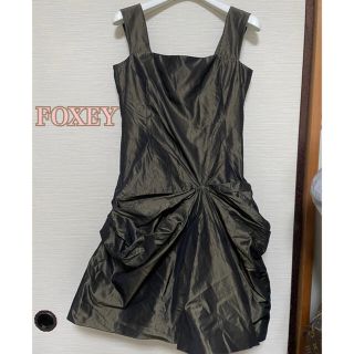 フォクシー(FOXEY)のFOXEY フォクシー　シルクワンピース　ジャンスカ(ミニワンピース)