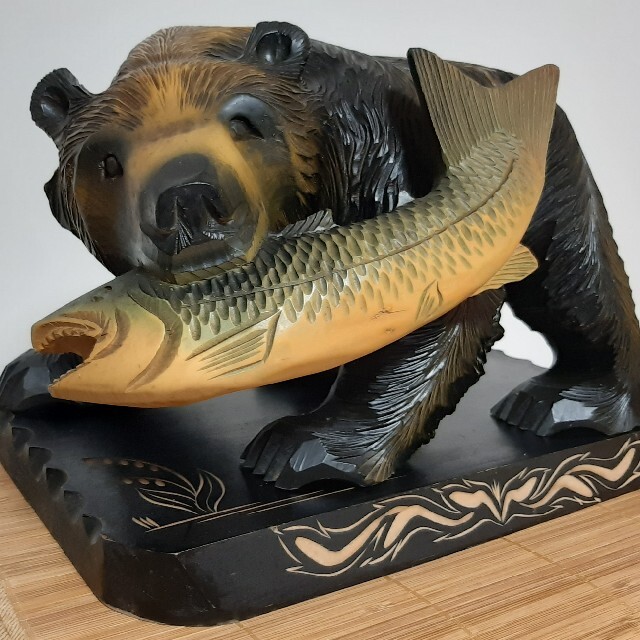 木彫り 熊 くま アンティーク 北海道 工芸品 - コレクション
