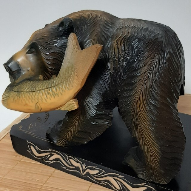 木彫り熊 丸太 顔 頭部 北海道 民芸品工芸品 熊の木彫り 置物 木彫り熊 丸太 顔 頭部 北海道 民芸品工芸品 熊の木彫り 置物