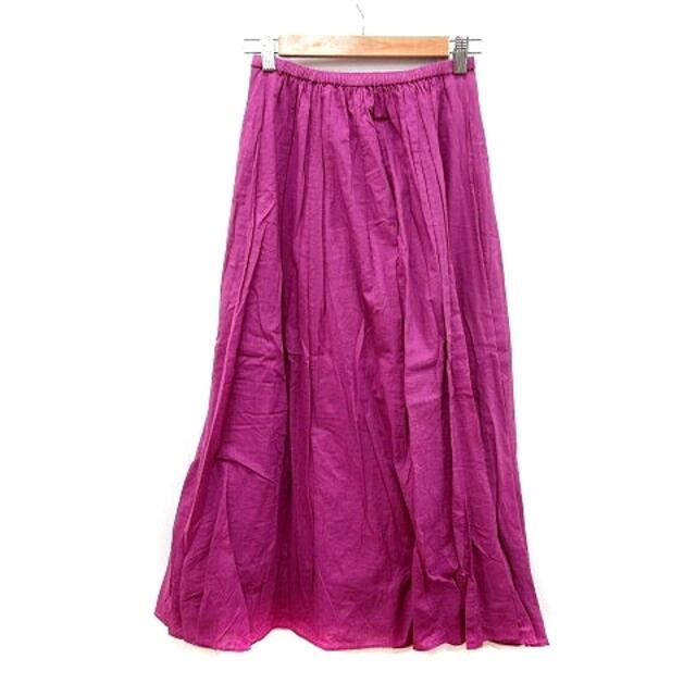 NOLLEY'S(ノーリーズ)のノーリーズ Nolley's ギャザースカート ロング 38 ピンク /MN レディースのスカート(ロングスカート)の商品写真