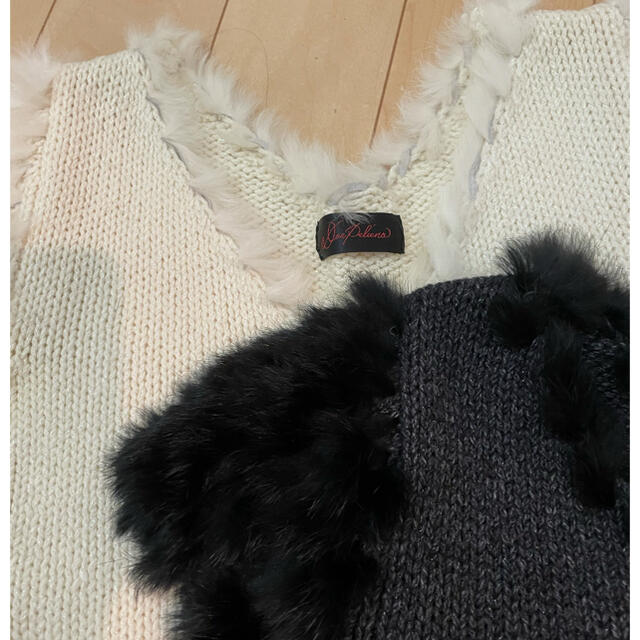 ファー付きセーター2枚 レディースのトップス(ニット/セーター)の商品写真