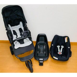 エアバギー(AIRBUGGY)の【美品】エアバギー ココプレミアム セット 3点 マキシコシ ペブル プラス(ベビーカー/バギー)