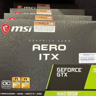 【新品】GeForce GTX 1660 SUPER 4台セット(PCパーツ)