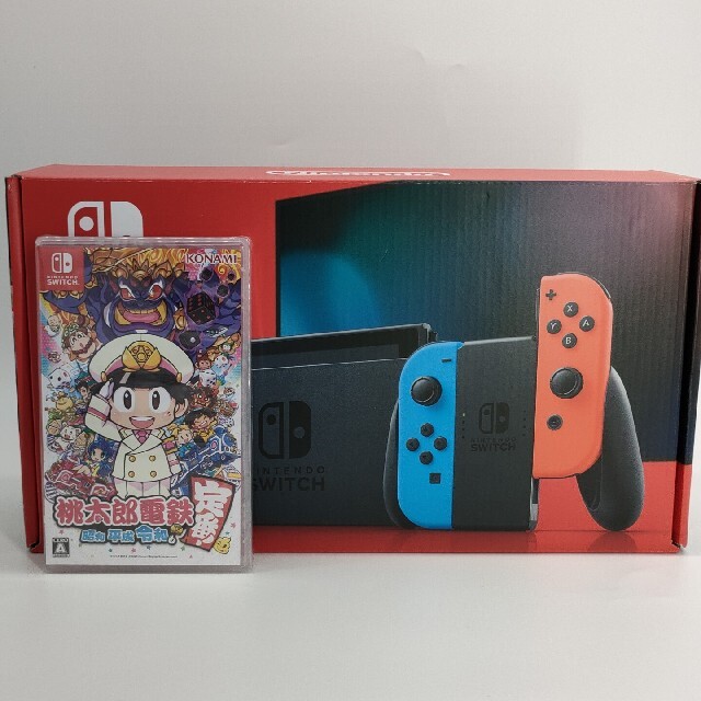 1個Joy-Conグリップニンテンドースイッチ ネオン 桃太郎電鉄 セット