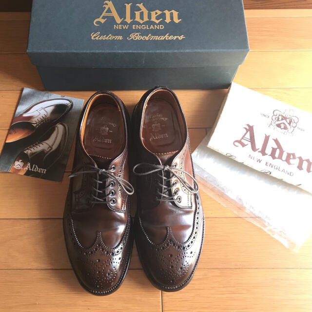 Alden 125th Anniversary ダークブラウン・コードバン箱保存袋箱は品番違いになります