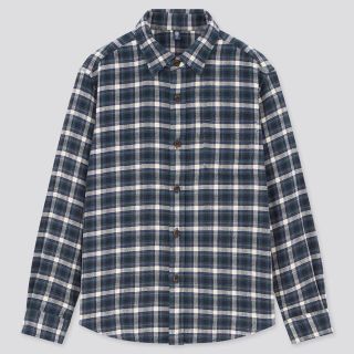 ユニクロ(UNIQLO)のUNIQLO ユニクロ　フランネルチェックシャツ　140(ブラウス)