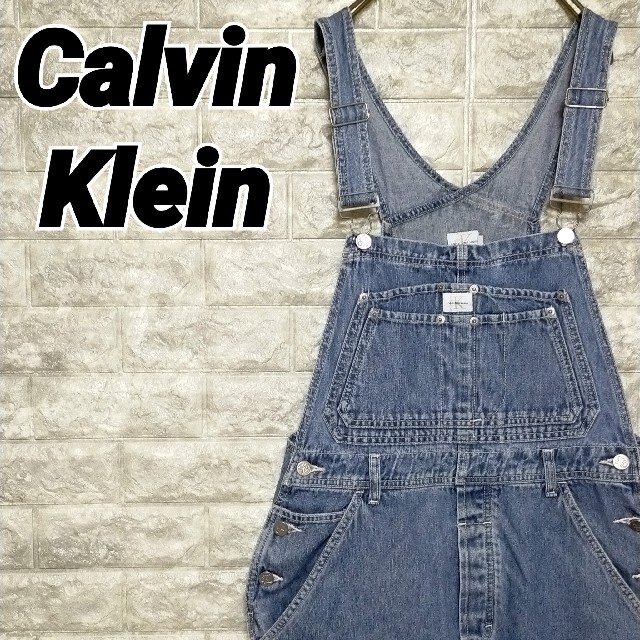 Calvin Klein カルバンクライン ワンポイント刺繍 オーバーオール 大人
