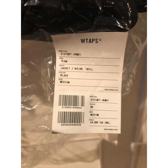 W)taps(ダブルタップス)の2着 WTAPS TEAM JACKET ブラック　ネイビーチームジャケット メンズのジャケット/アウター(ナイロンジャケット)の商品写真