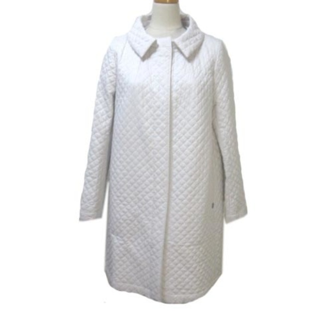 ハナエモリ 近年モデル キルティングコート 中綿 白系 ホワイト 38 M