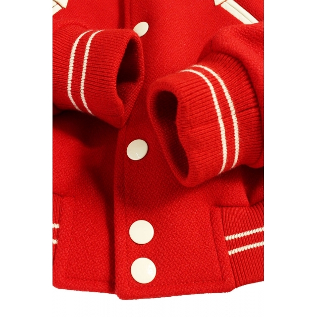 セリーヌバイエディスリマン レザーカウボーイヨーク切替ウールスタジャンブルゾン メンズのジャケット/アウター(ブルゾン)の商品写真