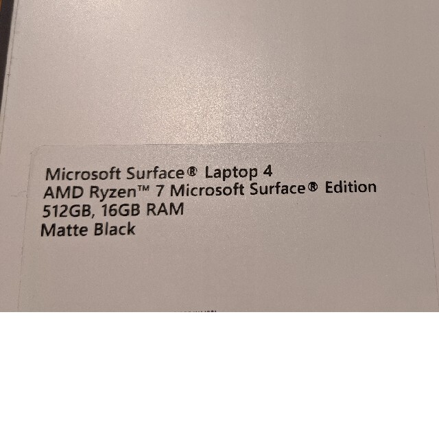 Microsoft(マイクロソフト)の現行品！ Surface Laptop 4  15インチ Ryzen 512GB スマホ/家電/カメラのPC/タブレット(ノートPC)の商品写真