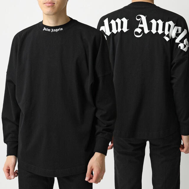 PALM(パーム)の黒 × 白 palm Angels ロゴ ロンティ オーバー サイズ M メンズのトップス(Tシャツ/カットソー(七分/長袖))の商品写真