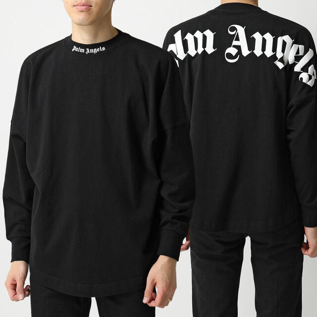 黒 × 白 palm Angels ロゴ ロンティ オーバー サイズ M