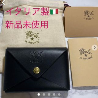 イルビゾンテ(IL BISONTE)の新品未使用　保存袋付☆イルビゾンテ　カードケース　名刺入れ　コインケース(名刺入れ/定期入れ)