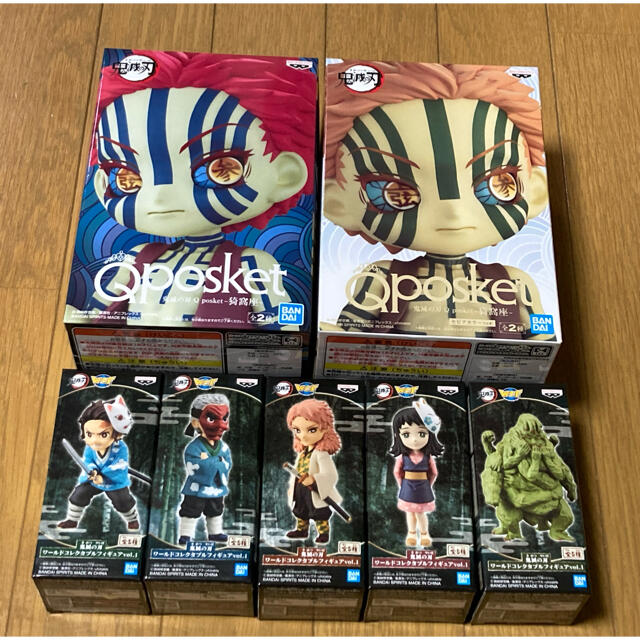 Aランク 鬼滅の刃 ワールドコレクタブルフィギュアQposket 猗窩座 7点セット アニメ/ゲーム 鬼滅の刃 フィギュア 7点