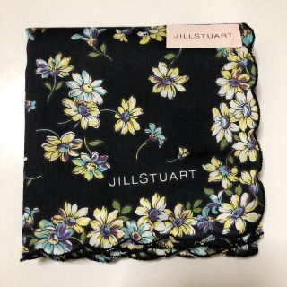 ジルスチュアート(JILLSTUART)のジルスチュアート　花柄ブラック　ハンカチ(ハンカチ)