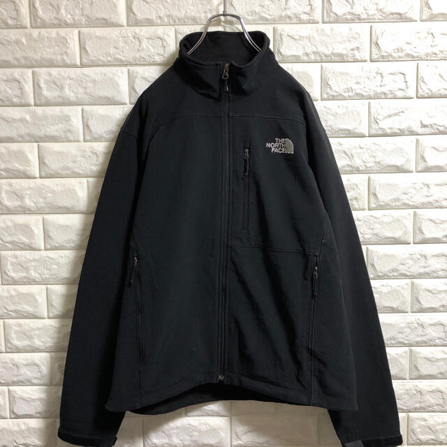 THE NORTH FACE(ザノースフェイス)のノースフェイス　ソフトシェル　フリースジャケット　刺繍ロゴ　メンズMサイズ メンズのジャケット/アウター(ブルゾン)の商品写真