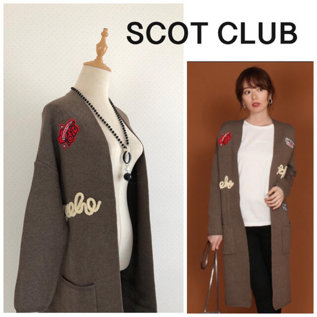 SCOT CLUB　ワッペンニットジャケット