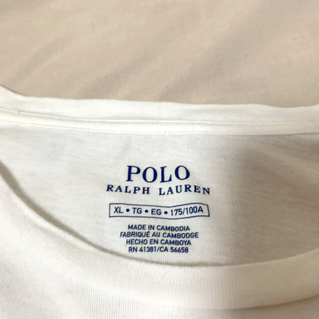 POLO RALPH LAUREN(ポロラルフローレン)のラルフローレン　ロゴTシャツ　白　XL レディース レディースのトップス(Tシャツ(半袖/袖なし))の商品写真